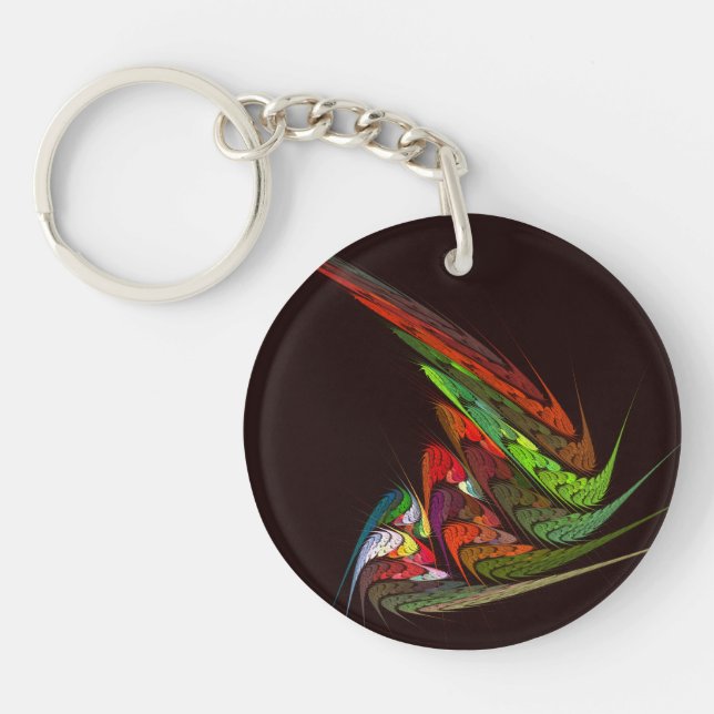 Chameleon Abstract Art Key Ring (Front)