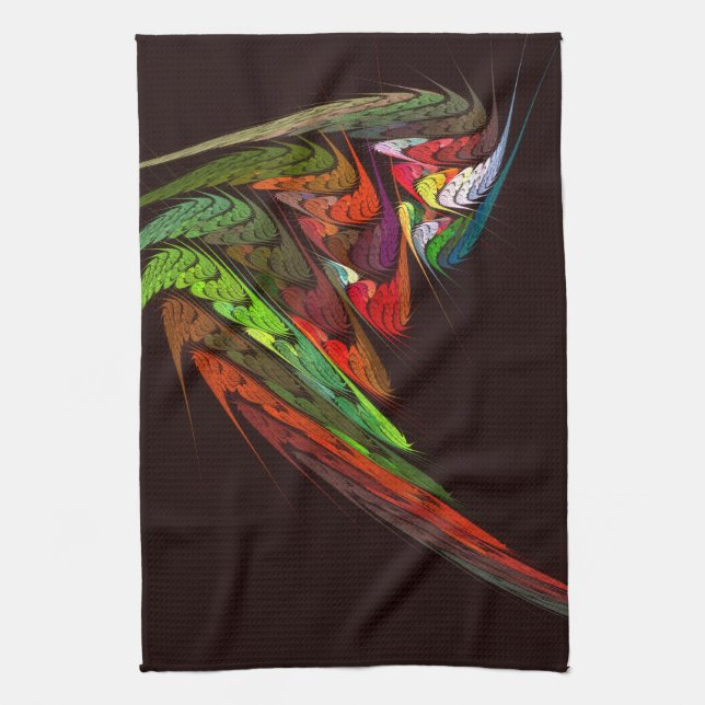 Chameleon Abstract Art Kitchen Towel (Vertical)