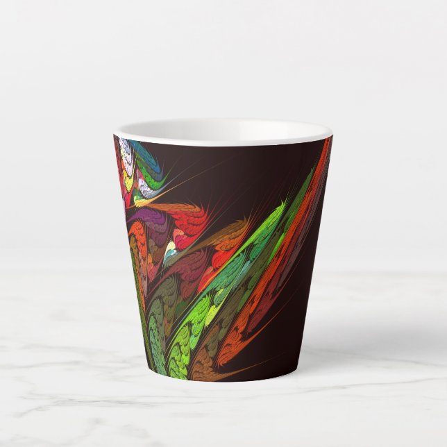 Chameleon Abstract Art Latte Mug (Front)