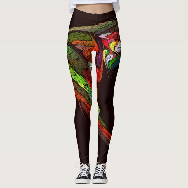 Chameleon Abstract Art Leggings (Front)
