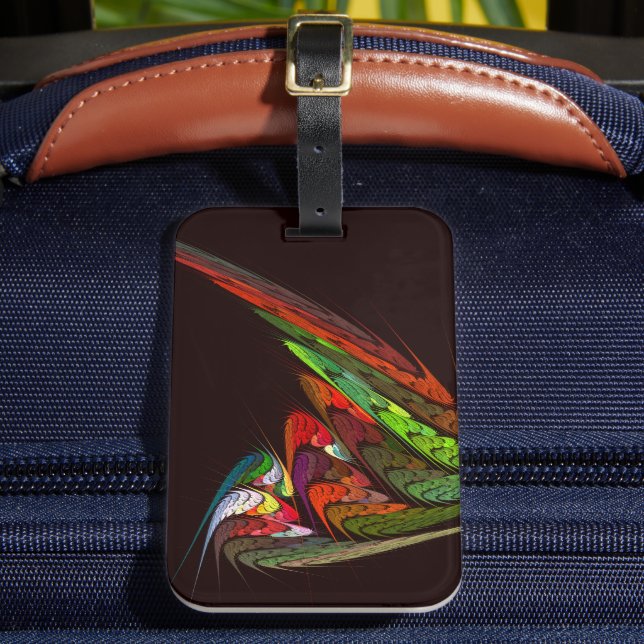 Chameleon Abstract Art Luggage Tag (Front Insitu 2)
