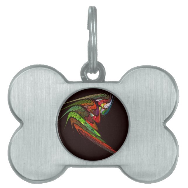 Chameleon Abstract Art Pet ID Tag (Front)