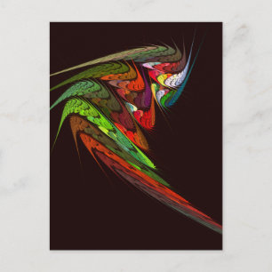Chameleon Abstract Art Postcard