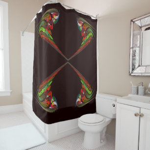 Chameleon Abstract Art Shower Curtain
