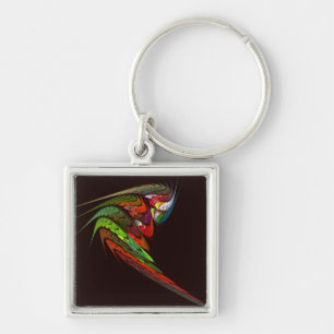 Chameleon Abstract Art Small Key Ring