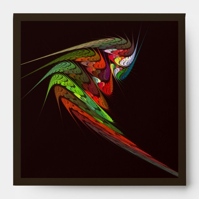 Chameleon Abstract Art Square Envelope (Front)