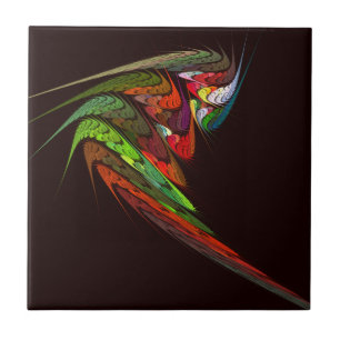 Chameleon Abstract Art Tile
