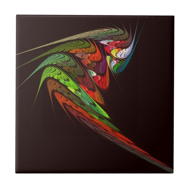 Chameleon Abstract Art Tile (Front)