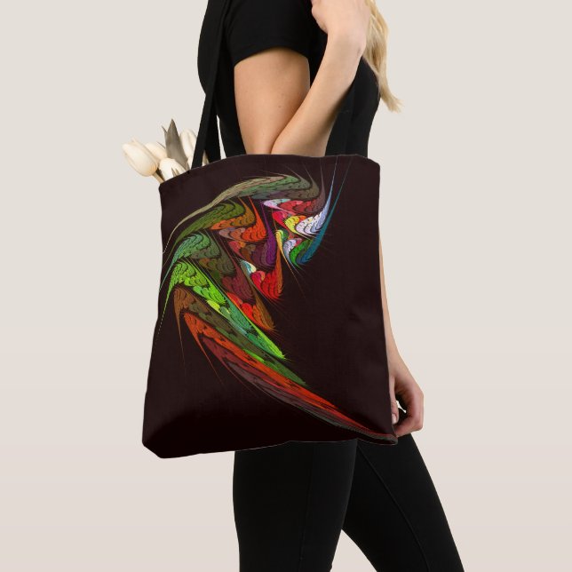 Chameleon Abstract Art Tote Bag (Close Up)