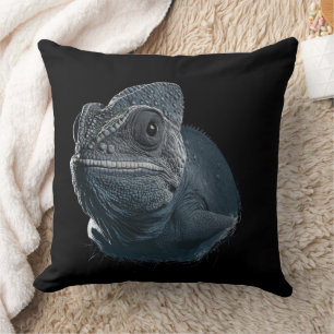 Chameleon Accent Pillow – Reptile Lover Cushion