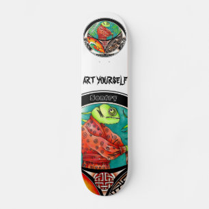 Chameleon Art Drawing Skateboard