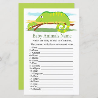 Chameleon Baby Animals Name Game