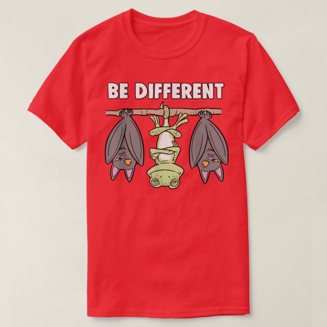 Chameleon Bat Fairytale Be Different  T-Shirt (Design Front)