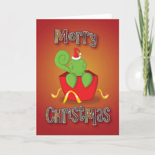 chameleon box - merry christmas holiday card