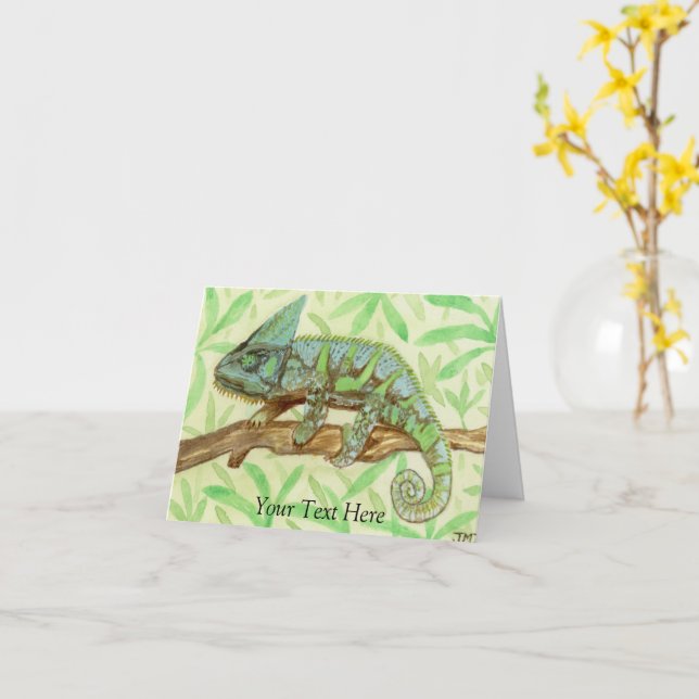 Chameleon Card (Yellow Flower)
