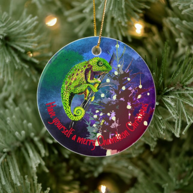 chameleon christmas Ornament (Tree)