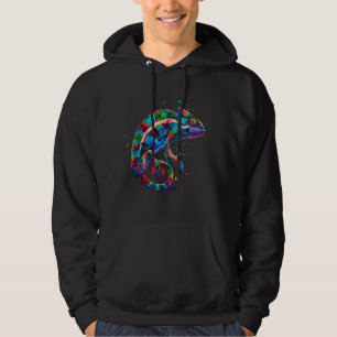 Chameleon Colourful Reptile Lover Hoodie