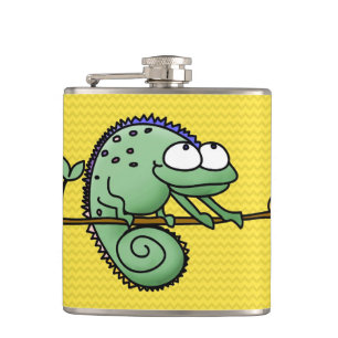 Chameleon Cute Funny Hip Flask
