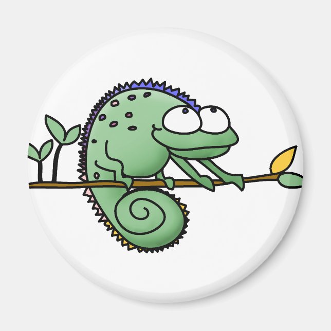 Chameleon Cute Funny  Magnet (Front)