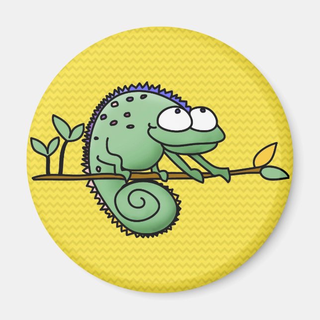Chameleon Cute Funny  Magnet (Front)