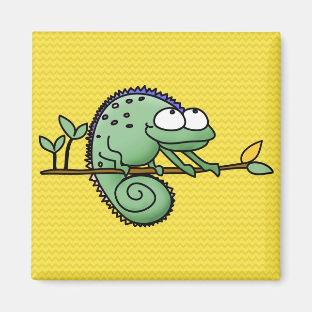 Chameleon Cute Funny  Magnet (Front)