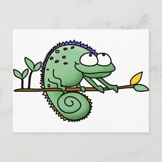 Chameleon Cute Funny  Postcard (Front)