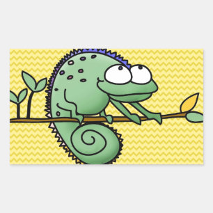Chameleon Cute Funny  Rectangular Sticker