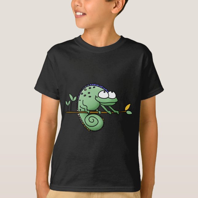 Chameleon Cute Funny  T-Shirt (Front)