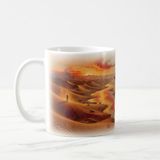 Chameleon Desert Sunset Women's Journey Mug (Left)