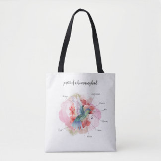 Chameleon Diagram Watercolor Educational Tote Bag