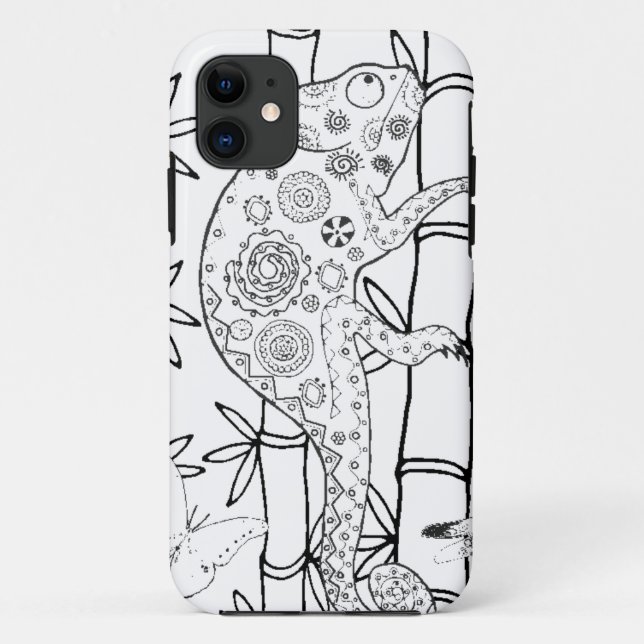 Chameleon Doodle Case-Mate iPhone Case (Back)
