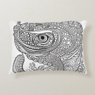 Chameleon Face Decorative Cushion