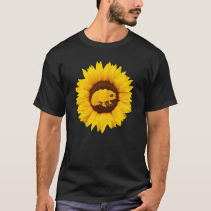 Chameleon For Women Men Lizard Animal Sunflower T-Shirt
