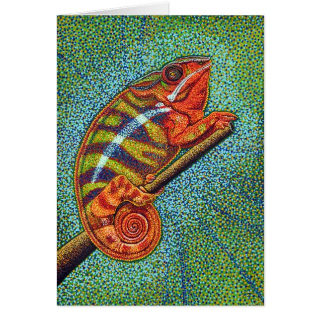 Chameleon Greeting Card (Front)