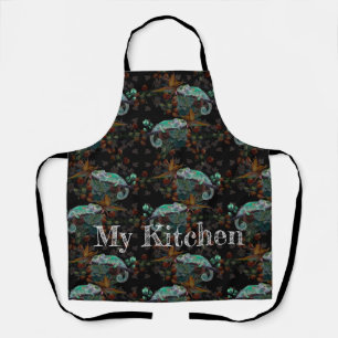 Chameleon Hand Painted Apron