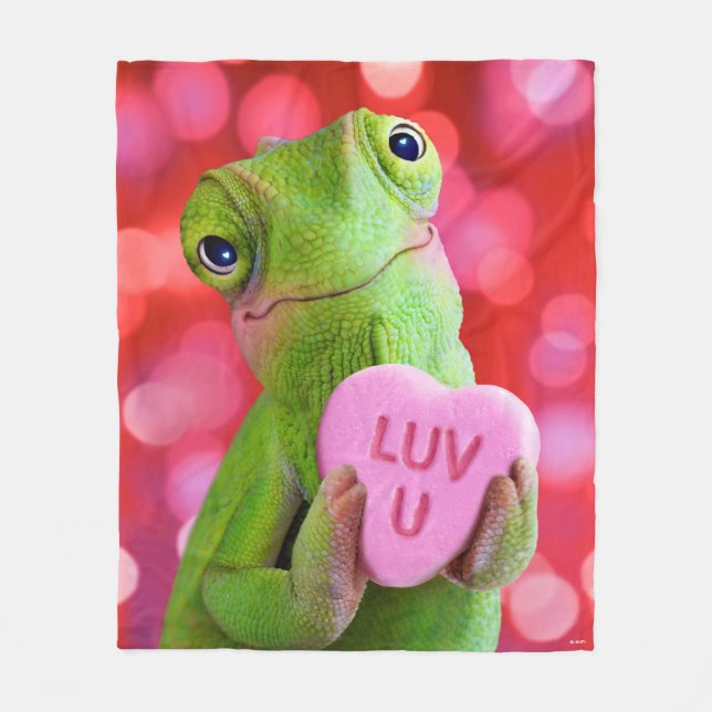 Chameleon Heart (Luv U) Fleece Blanket (Front)