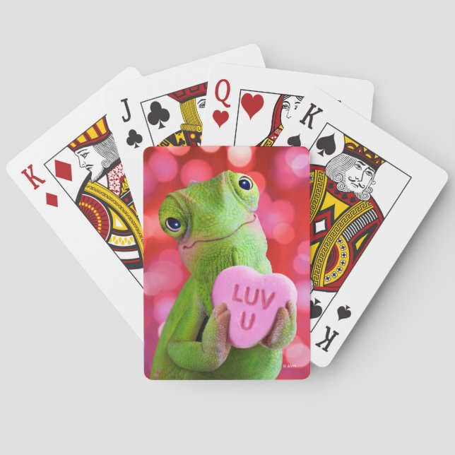 Chameleon Heart (Luv U) Playing Cards (Back)