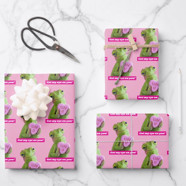 Chameleon Heart (Luv U) Wrapping Paper Sheet (Front)