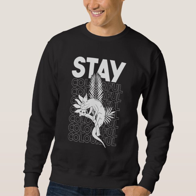 Chameleon Iguana Herpetologist Lizard  Herpetology Sweatshirt (Front)
