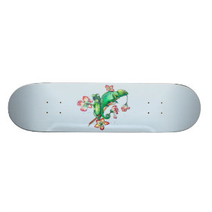 chameleon in bloom skateboard