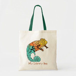 Chameleon ink cute kids library bag