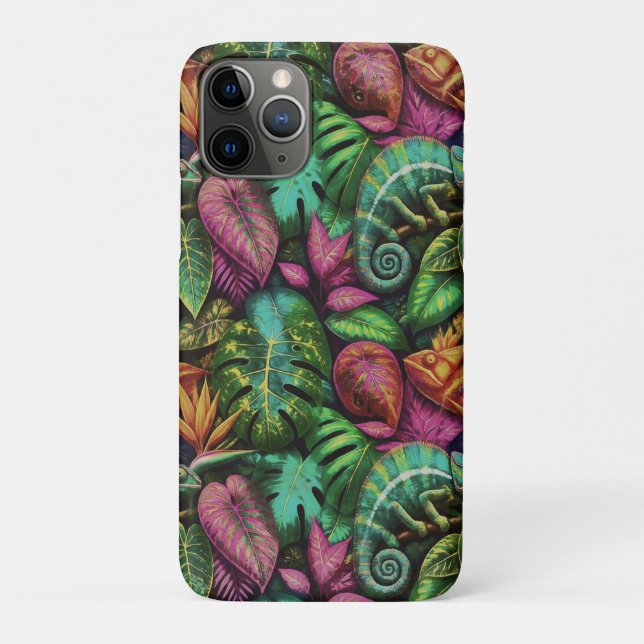 Chameleon Jungle Dreams Seamless Surface Pattern Case-Mate iPhone Case (Back)