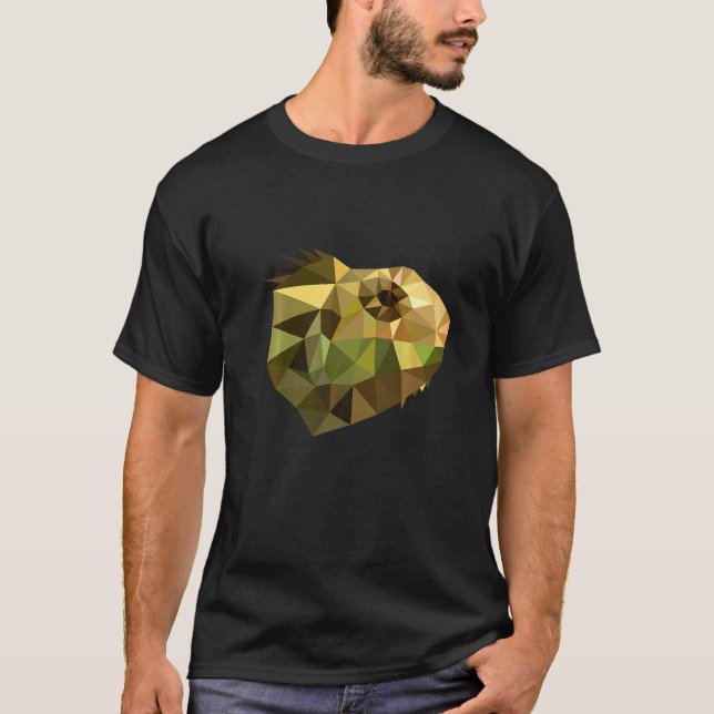 Chameleon Lizard Polygon Art Terrarium T-Shirt (Front)