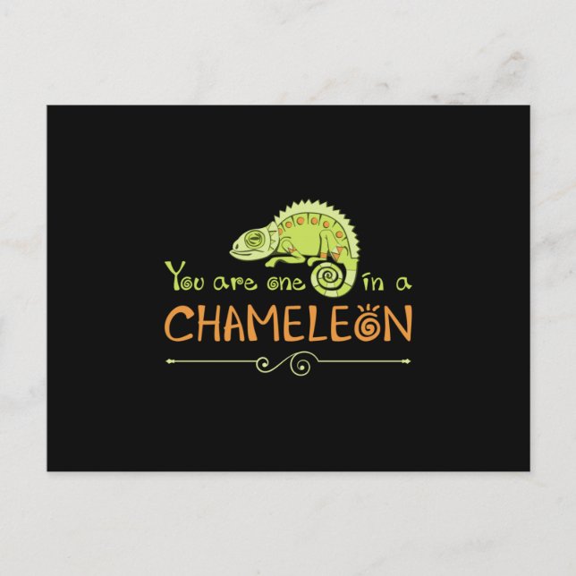Chameleon Lizard Reptile Gecko Dragon Funny Gift Postcard (Front)