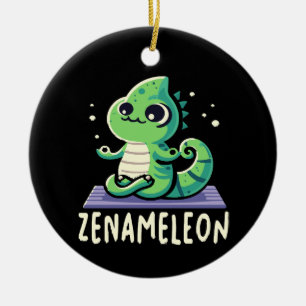 Chameleon Lover Ceramic Ornament