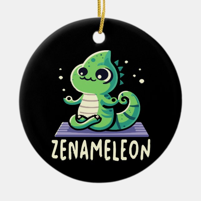 Chameleon Lover Ceramic Ornament (Front)