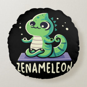 Chameleon Lover Round Cushion