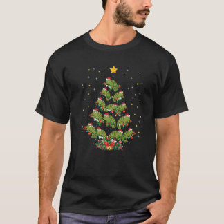 Chameleon Lover Xmas Tree Santa Hat Chameleon Chri T-Shirt