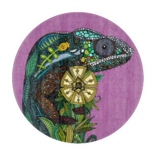 chameleon orchid cutting board