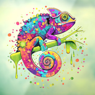 Chameleon Paint Stains Watercolor Style